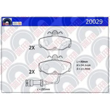 20029 GALFER Комплект тормозных колодок, дисковый тормоз