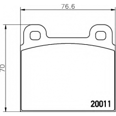 8DB 355 017-451 HELLA Комплект тормозных колодок, дисковый тормоз