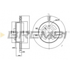 DBB287V BREMSI Тормозной диск