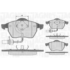 363916060261 MAGNETI MARELLI Комплект тормозных колодок, дисковый тормоз