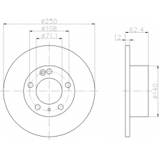 8DD 355 103-021 HELLA PAGID Тормозной диск