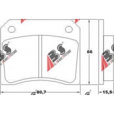 36001 ABS Комплект тормозных колодок, дисковый тормоз