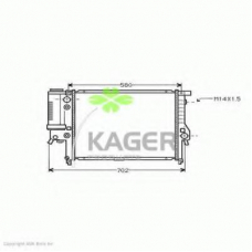 31-0123 KAGER Радиатор, охлаждение двигателя