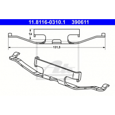 11.8116-0310.1 ATE Пружина, тормозной суппорт