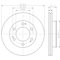 8DD 355 117-161 HELLA PAGID Тормозной диск