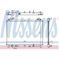 64199 NISSENS Радиатор, охлаждение двигателя