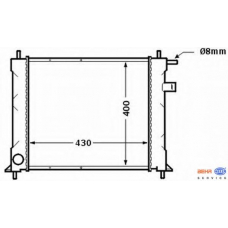 8MK 376 772-161 HELLA Радиатор, охлаждение двигателя