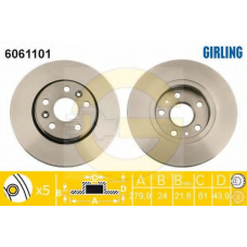 6061101 GIRLING Тормозной диск