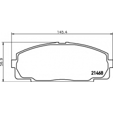 8DB 355 016-921 HELLA Комплект тормозных колодок, дисковый тормоз