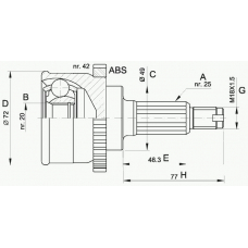 CVJ5479.10 OPEN PARTS Шарнирный комплект, приводной вал