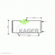 94-6159 KAGER Конденсатор, кондиционер