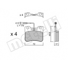 22-0060-0 METELLI Комплект тормозных колодок, дисковый тормоз