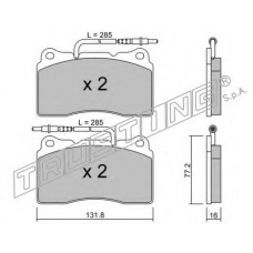 297.2 TRUSTING Комплект тормозных колодок, дисковый тормоз