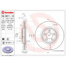 09.B311.11 BREMBO Тормозной диск