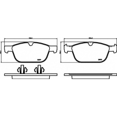 8DB 355 014-541 HELLA Комплект тормозных колодок, дисковый тормоз