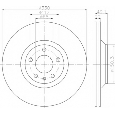 8DD 355 111-191 HELLA PAGID Тормозной диск