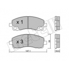 22-0911-0 METELLI Комплект тормозных колодок, дисковый тормоз