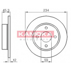 103884 KAMOKA Тормозной диск