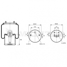 MLF8046 MERITOR Кожух пневматической рессоры