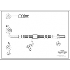 19032161 CORTECO Тормозной шланг