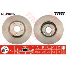 DF4989S TRW Тормозной диск