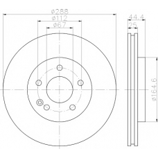 8DD 355 111-071 HELLA PAGID Тормозной диск