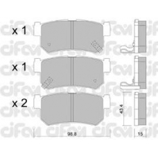 822-519-0 CIFAM Комплект тормозных колодок, дисковый тормоз