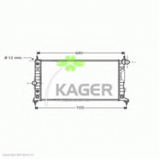 31-3107 KAGER Радиатор, охлаждение двигателя