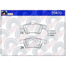 20470 GALFER Комплект тормозных колодок, дисковый тормоз