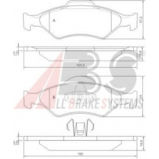 P 24 054 ABS Комплект тормозных колодок, дисковый тормоз