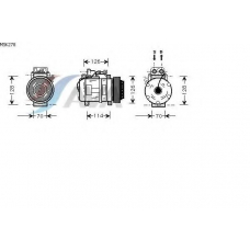 MSK278 AVA Компрессор, кондиционер