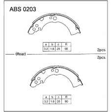 ABS0203 Allied Nippon Колодки барабанные