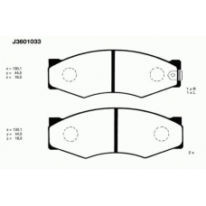 J3601033 NIPPARTS Комплект тормозных колодок, дисковый тормоз