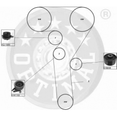 SK-1410 OPTIMAL Комплект ремня грм