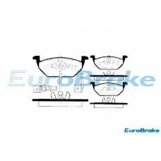 5501224745 EUROBRAKE Комплект тормозных колодок, дисковый тормоз