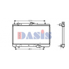 110480N AKS DASIS Радиатор, охлаждение двигателя