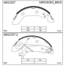 ABS2307 Allied Nippon Колодки барабанные