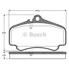 0 986 TB2 839 BOSCH Комплект тормозных колодок, дисковый тормоз