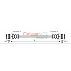 4114052 METZGER Тормозной шланг