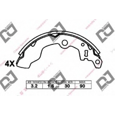 BS1373 DJ PARTS Комплект тормозных колодок