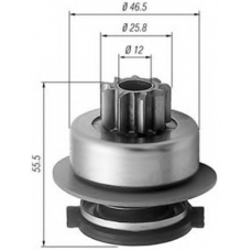 940113020256 MAGNETI MARELLI Ведущая шестерня, стартер