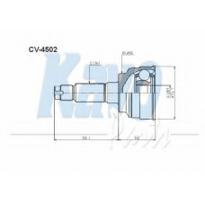 CV-4502 KAVO PARTS Шарнирный комплект, приводной вал