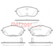 1170797 METZGER Комплект тормозных колодок, дисковый тормоз
