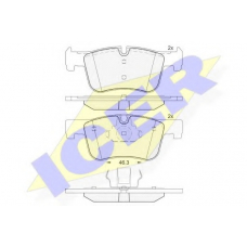 182048 ICER Комплект тормозных колодок, дисковый тормоз