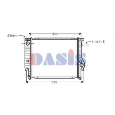 051500N AKS DASIS Радиатор, охлаждение двигателя