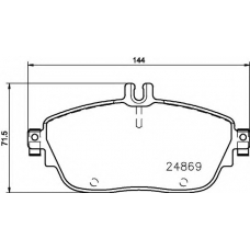 8DB 355 019-721 HELLA PAGID Комплект тормозных колодок, дисковый тормоз