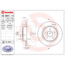 08.B601.10 BREMBO Тормозной диск