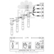 4.8671 FACET Комплект проводов зажигания