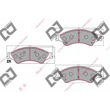 BP2189 DJ PARTS Комплект тормозных колодок, дисковый тормоз