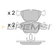 BP2685 BREMSI Комплект тормозных колодок, дисковый тормоз